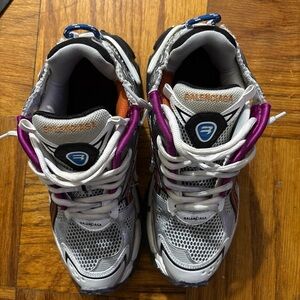 Balenciaga Silver and Purple Athletic Shoes